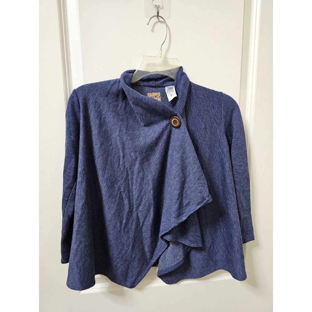 Harper Canyon Gray Wrap Cardigan Sweater Top size S